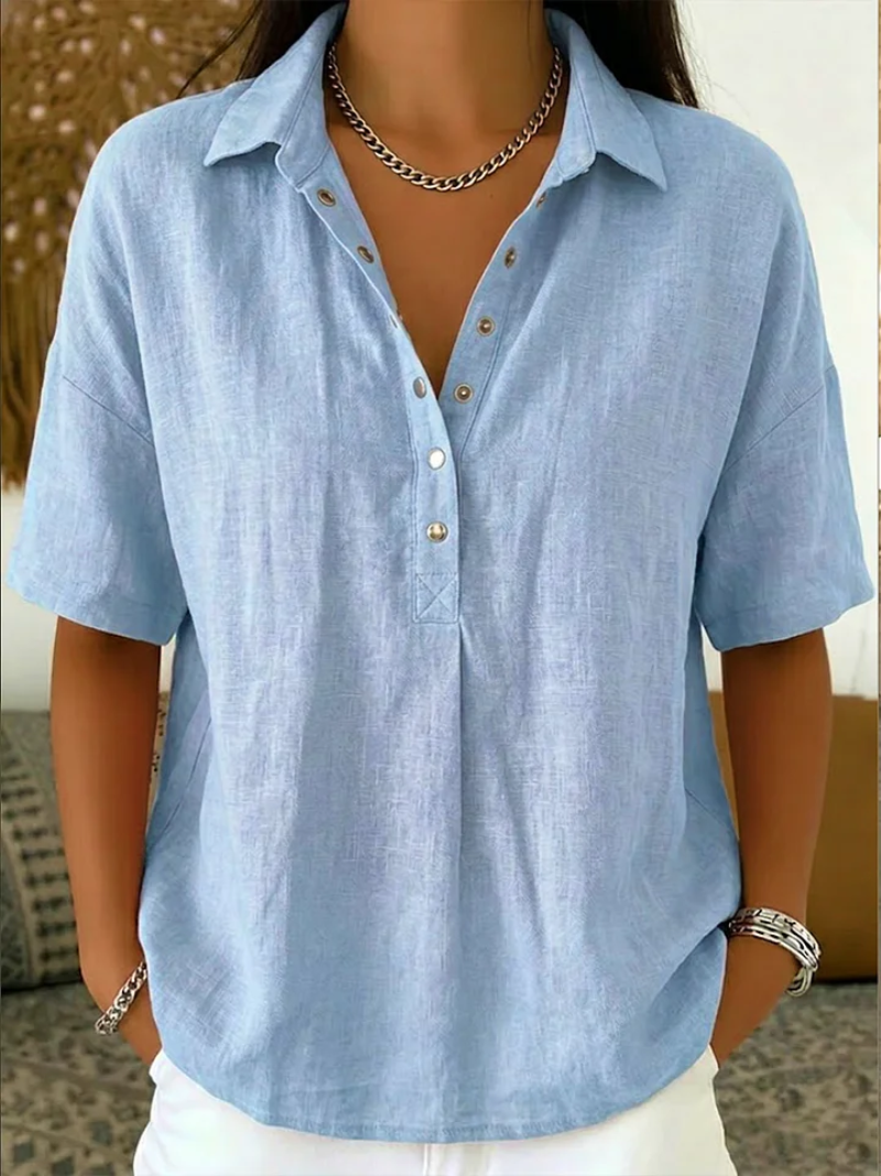 Eulalia - Blusa de tacto suave con cuello