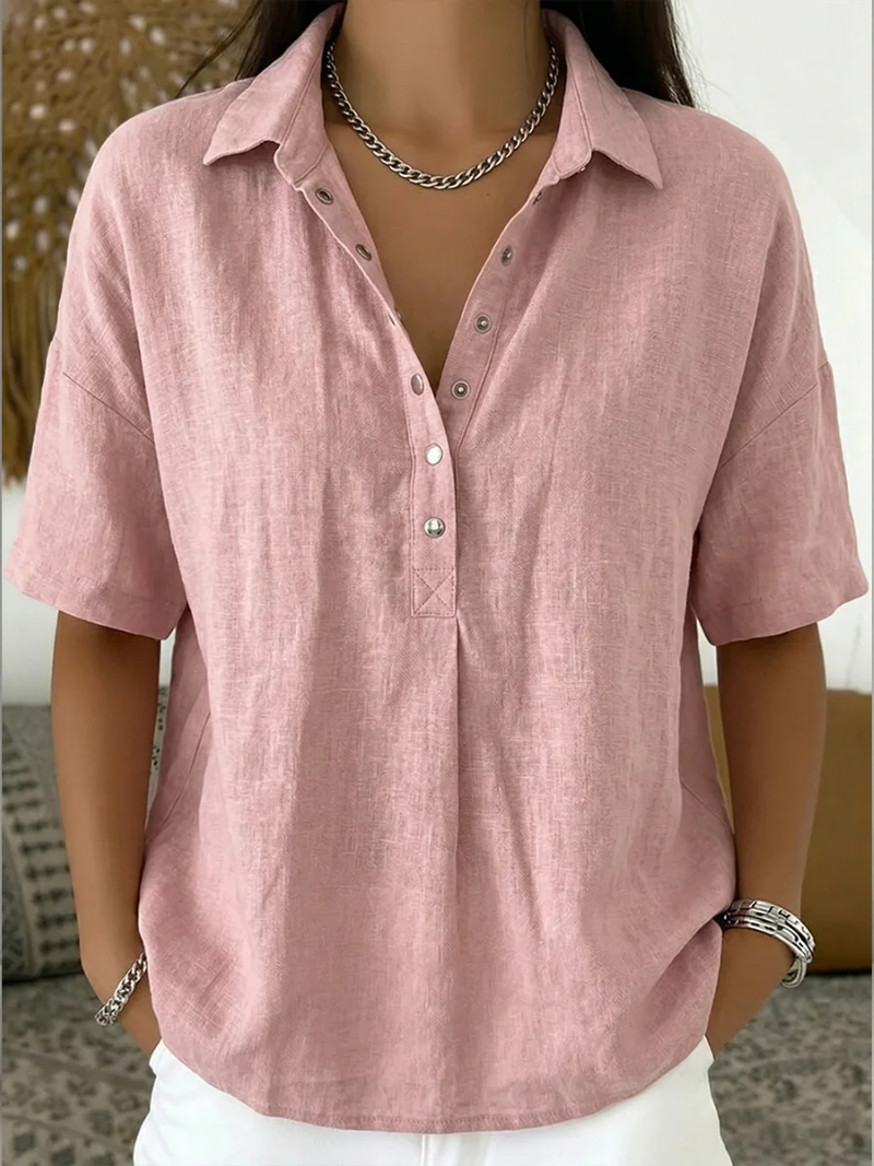 Eulalia - Blusa de tacto suave con cuello