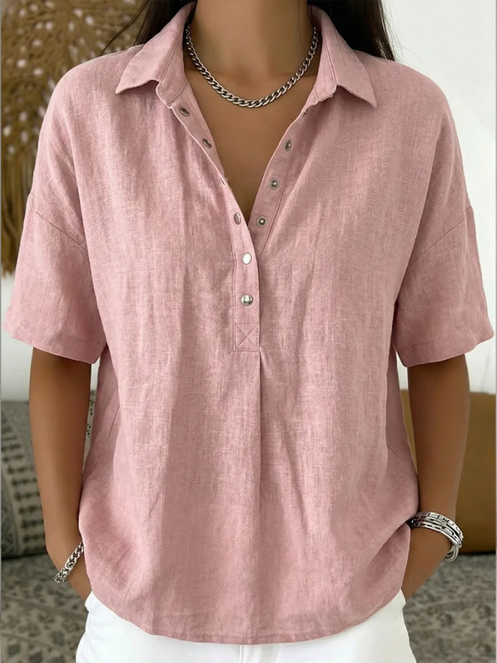 Eulalia - Blusa de tacto suave con cuello
