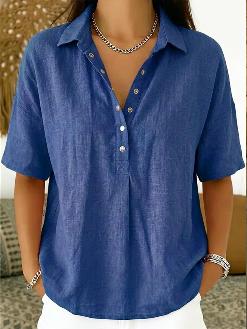 Eulalia - Blusa de tacto suave con cuello