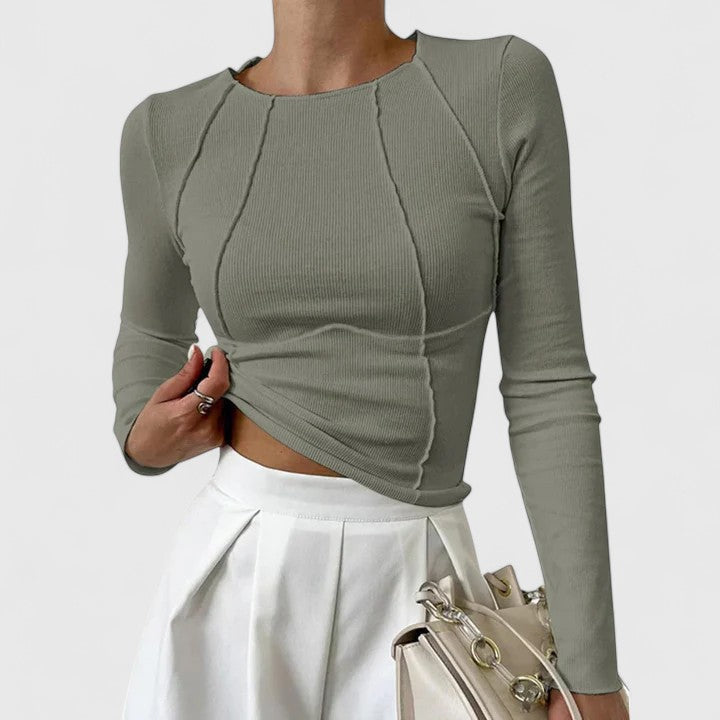 Cherish - elegante blusa informal de manga larga