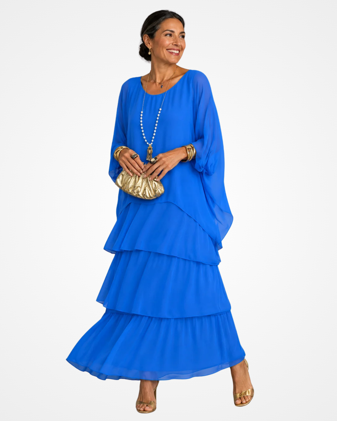 Sylvia - Vestido maxi fluido de tacto suave