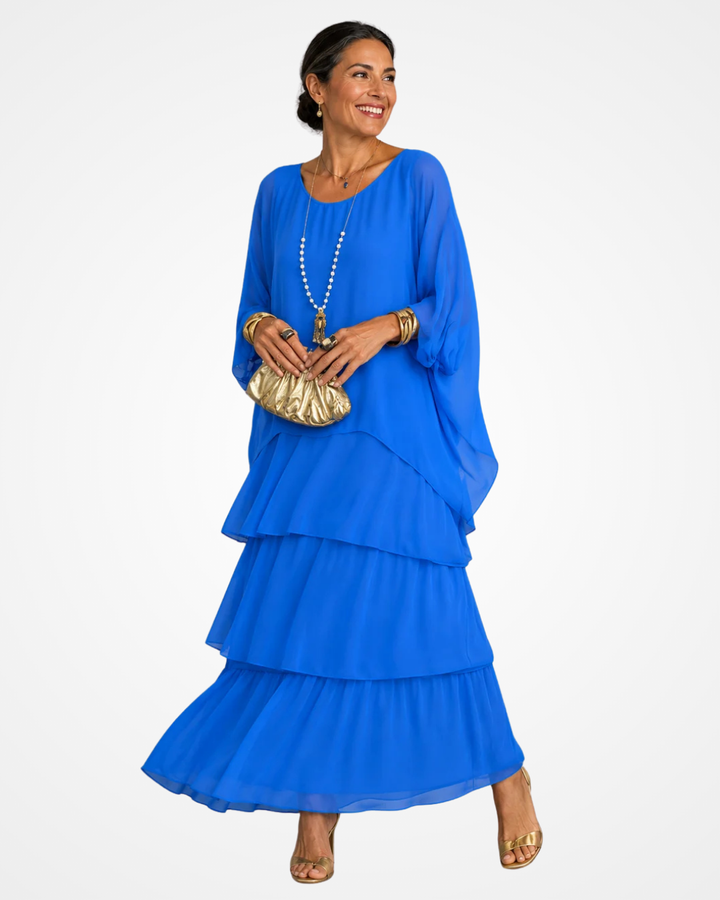 Sylvia - Vestido maxi fluido de tacto suave