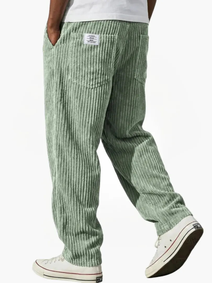 Faren - Pantalones texturizados con cordón de ajuste