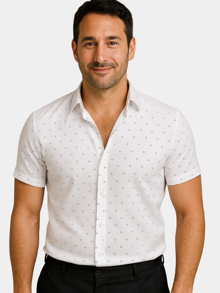 Rowen - Camisa de manga corta de tacto suave estampada