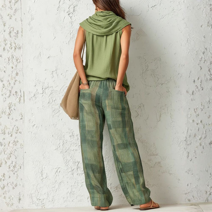 Bernice - Conjunto de dos piezas con pantalón de corte relajado