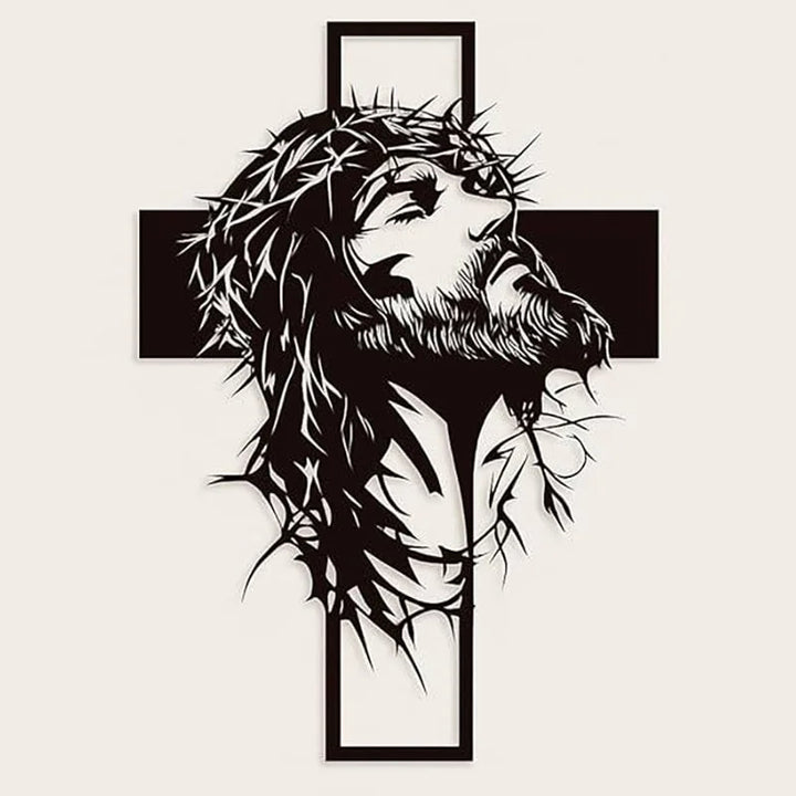 Vearin - Cruz decorativa de Jesús para pared