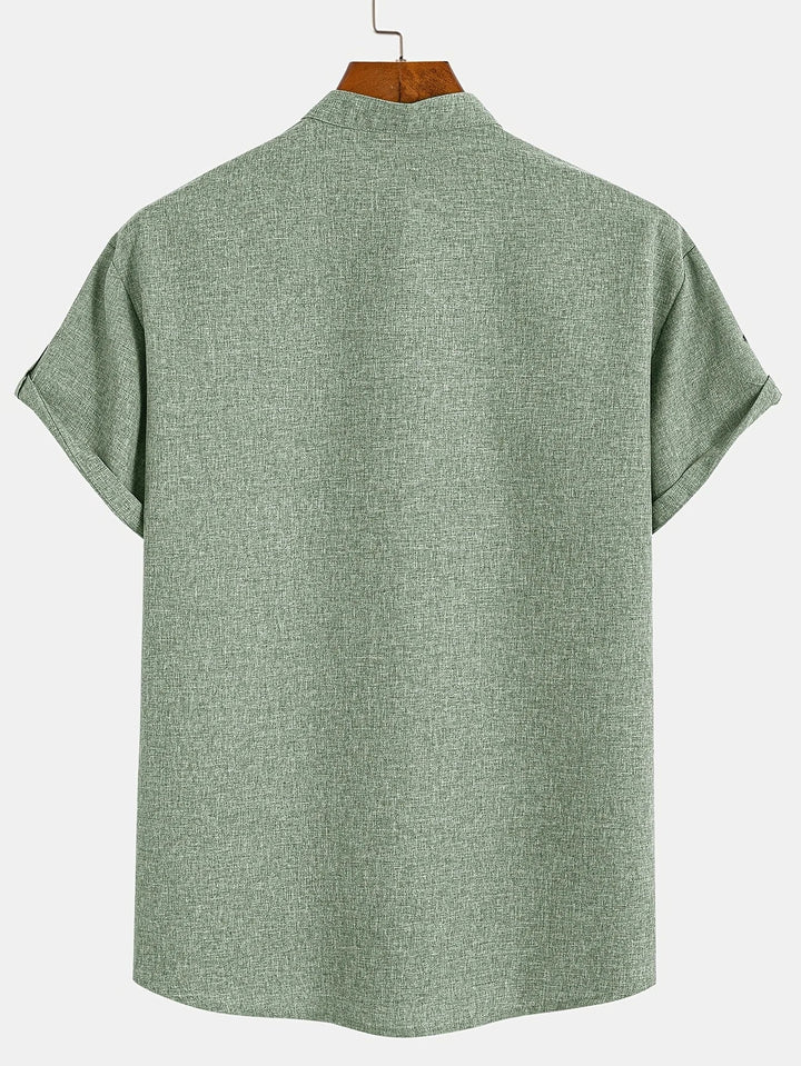 Harlan - Camisa texturizada de cuello alto