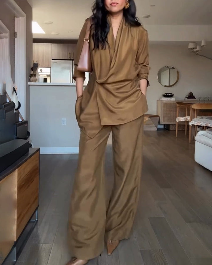 Niosa - Conjunto de camisa y pantalón de tacto suave