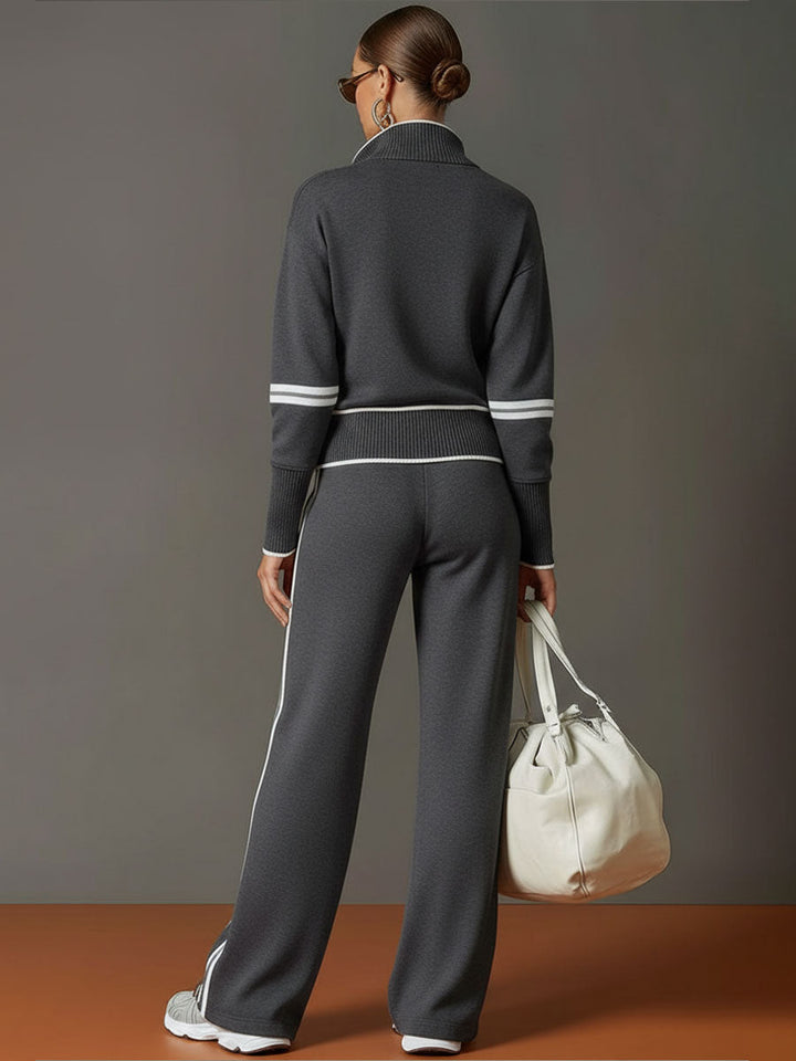 Honora - Conjunto de dos piezas con pantalón de pierna ancha y suave al tacto