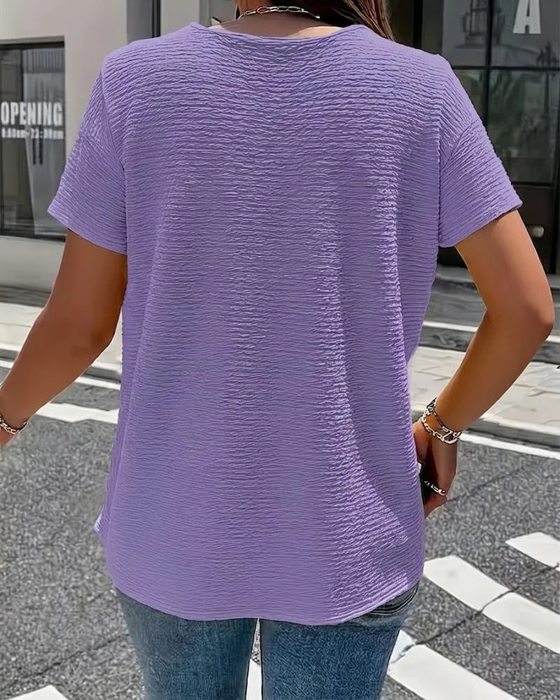 Quintessa - Blusa de escote en V con botones