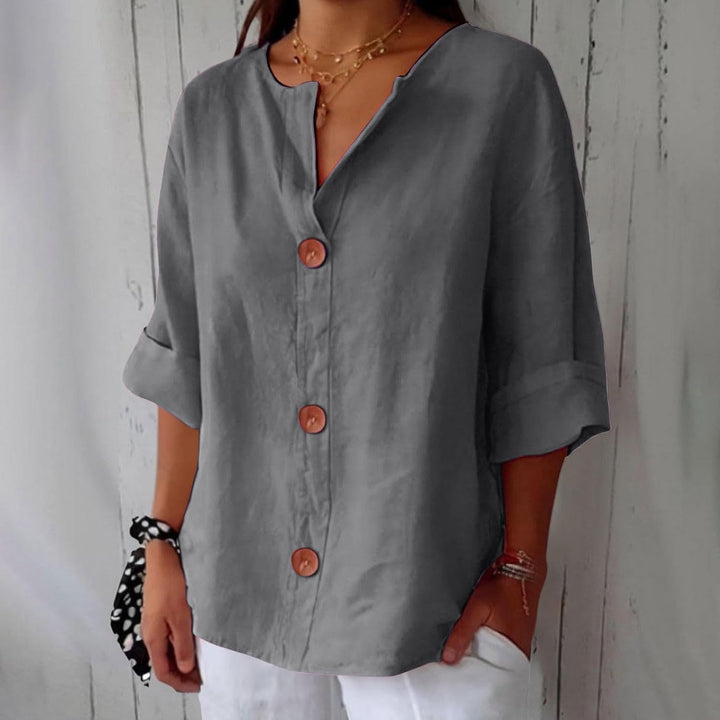 Piera - Blusa de lino fresca
