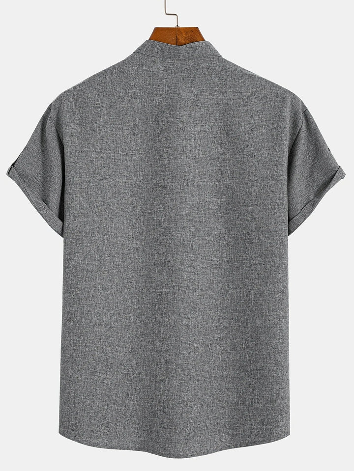 Harlan - Camisa texturizada de cuello alto