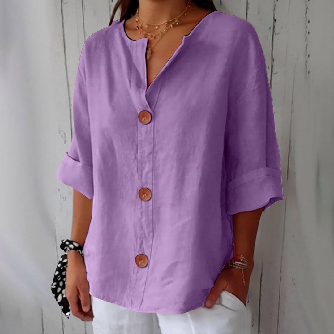 Piera - Blusa de lino fresca