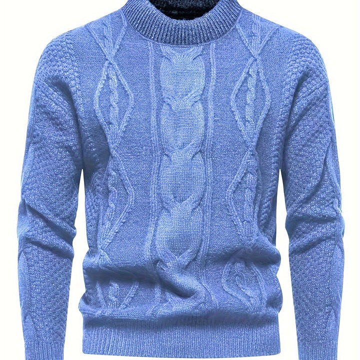 Kael - Suéter de punto trenzado con cuello semi alto