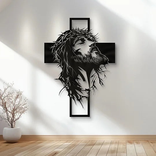Vearin - Cruz decorativa de Jesús para pared