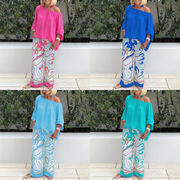 Brinette - Conjunto de blusa y pantalón de pierna ancha