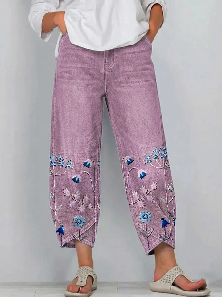 Giada - Jeans estampados de corte relajado