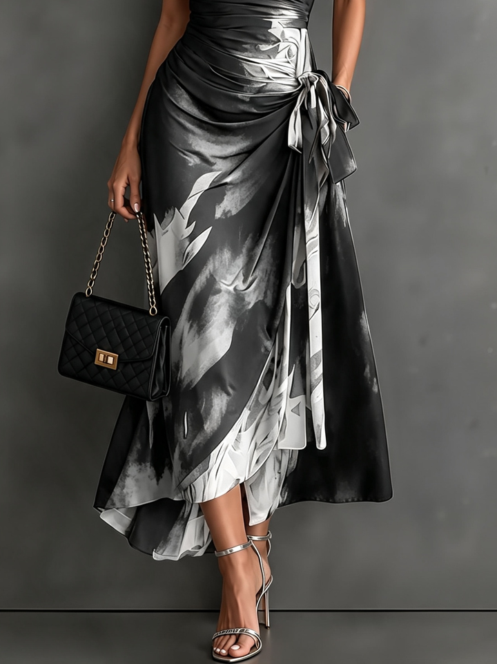 Roselle - Maxivestido con cuello camisero y caída sedosa