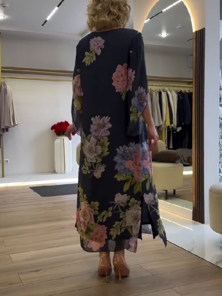 Halle - Vestido maxi floral holgado