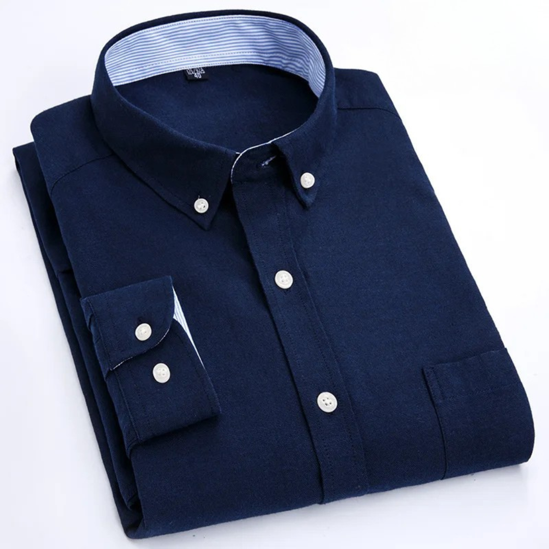 Edison - Camisa premium de manga larga con botones
