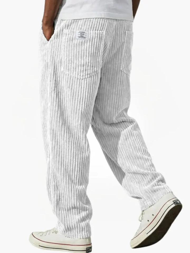 Faren - Pantalones texturizados con cordón de ajuste