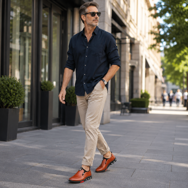 Saevan - Zapatos de vestir ligeros con suela antiderrapante de alta calidad