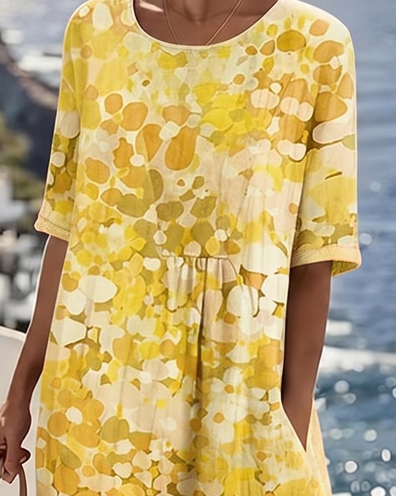 Adria - Vestido midi de corte en A de tacto suave