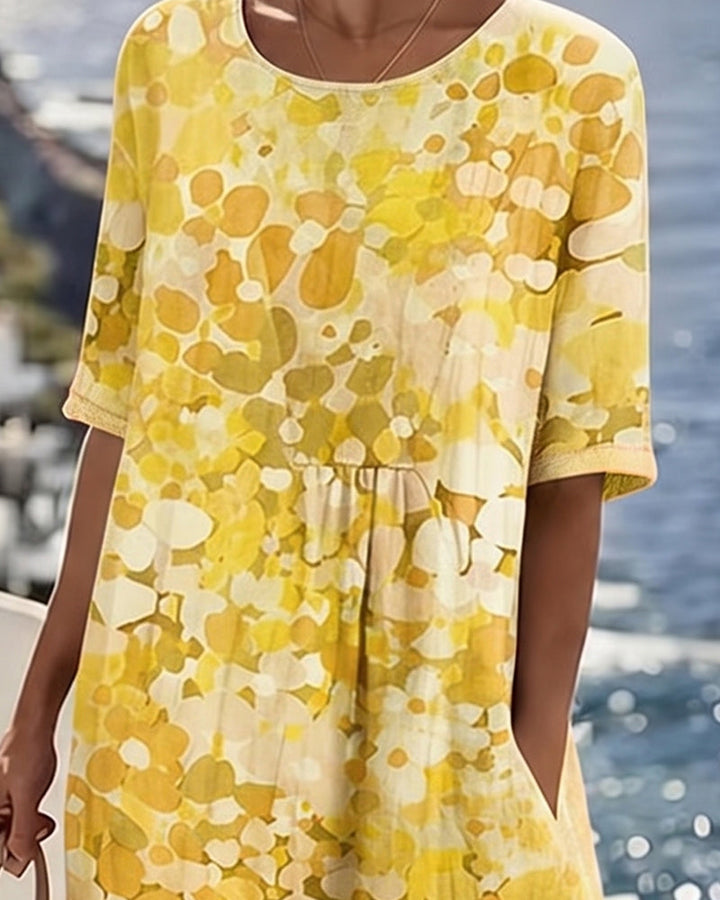 Adria - Vestido midi de corte en A de tacto suave