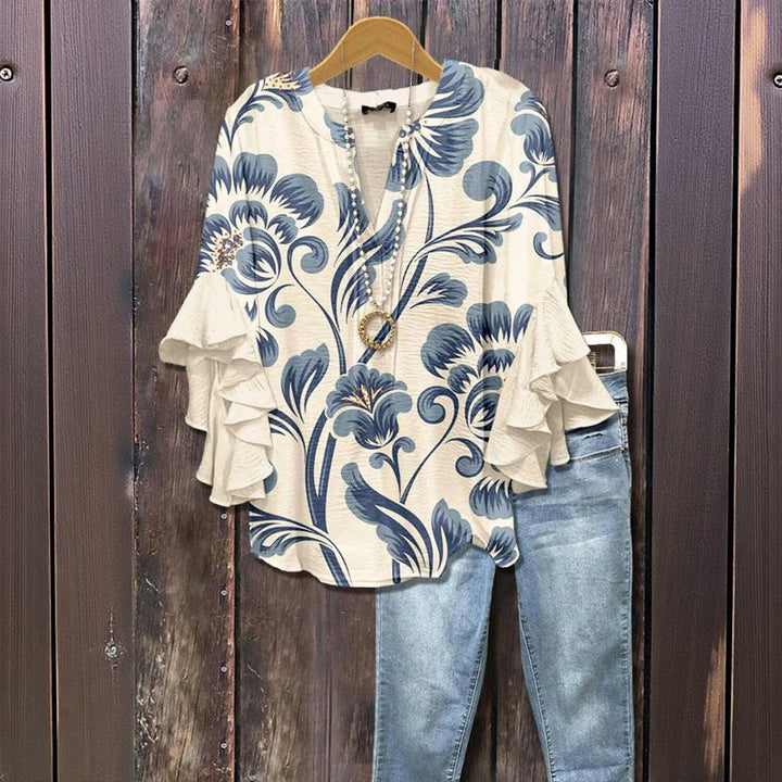 Emmeline - Blusa floral elegante y casual