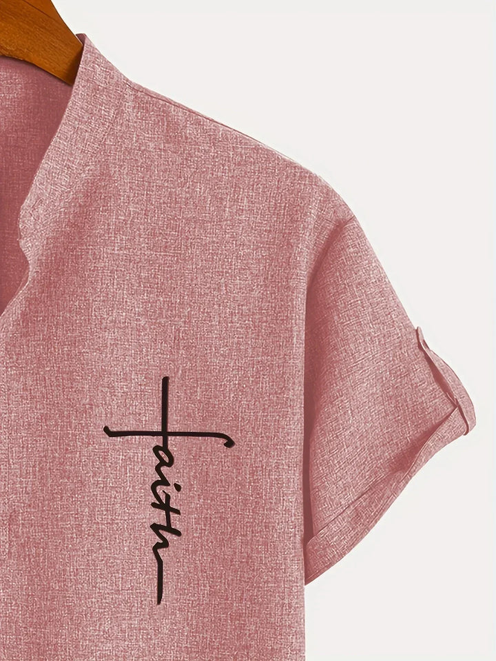 Harlan - Camisa texturizada de cuello alto