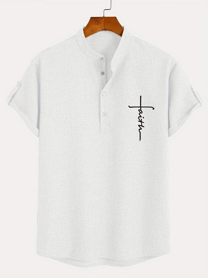 Harlan - Camisa texturizada de cuello alto
