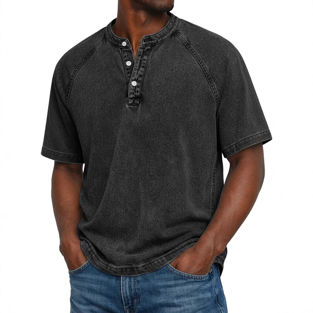 Flynn - Playera de algodón con lavado vintage