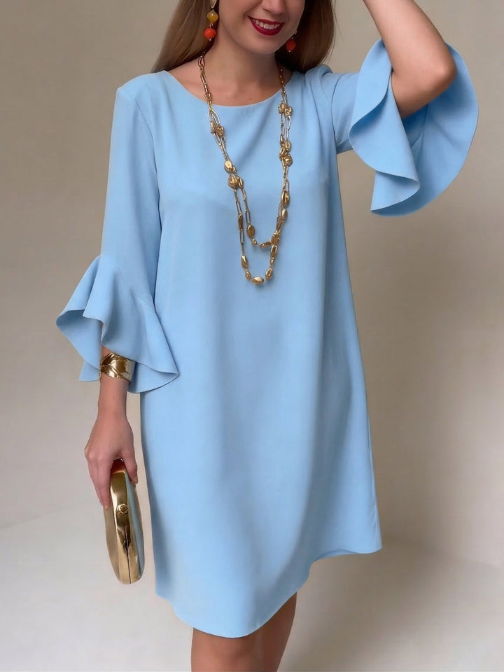 Hilaria - Minivestido con olanes en las mangas