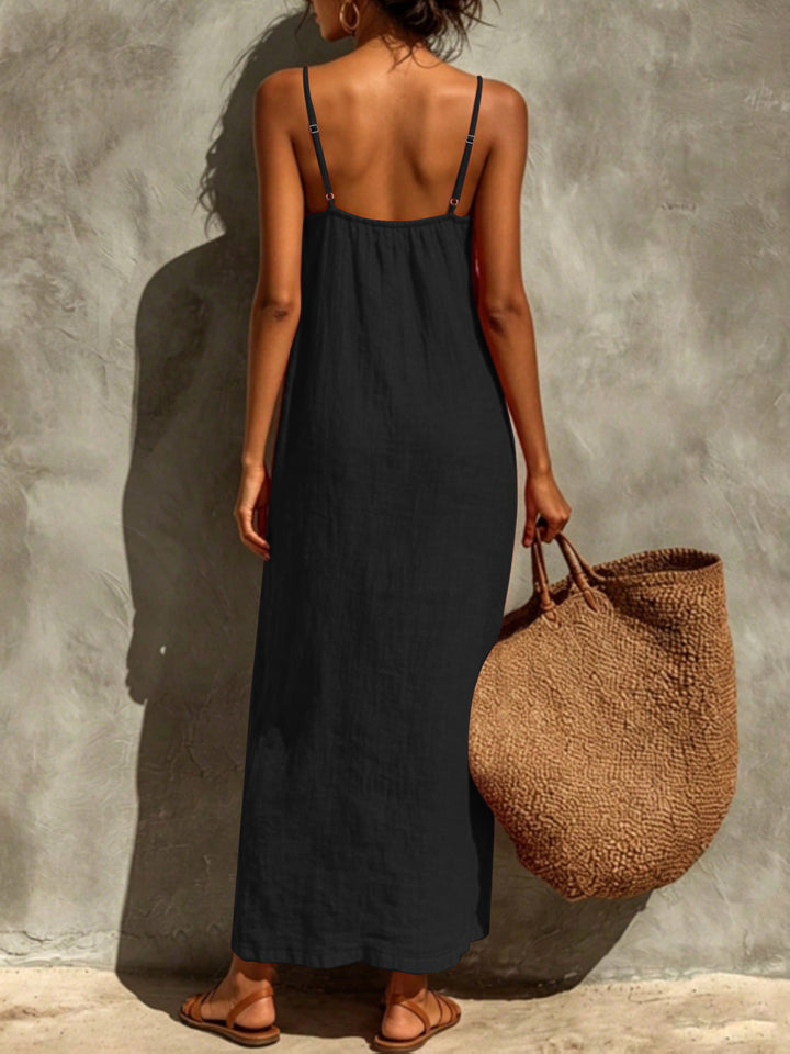 Ismeralda - Vestido maxi ligero de tirantes
