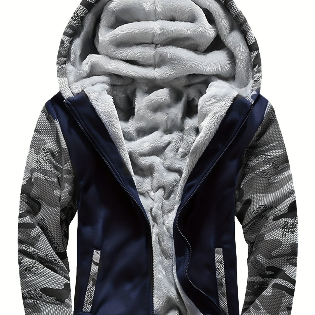 Dax - Sudadera con capucha de alto gramaje con estampado de camuflaje