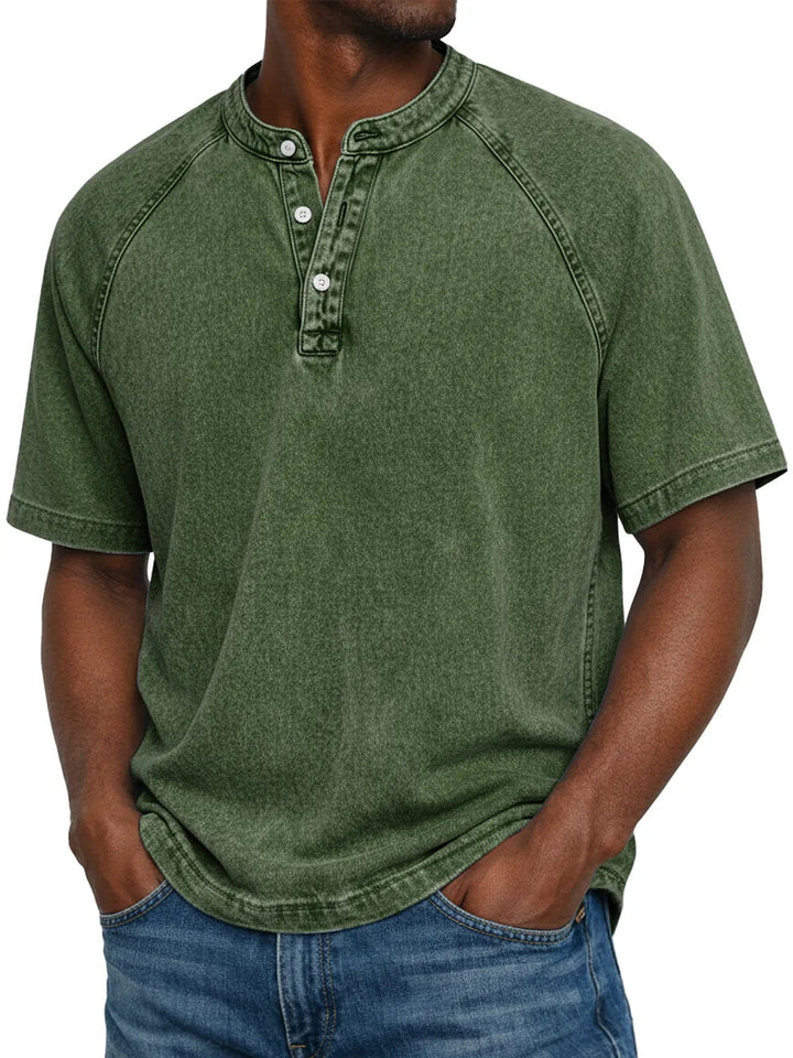 Flynn - Playera de algodón con lavado vintage