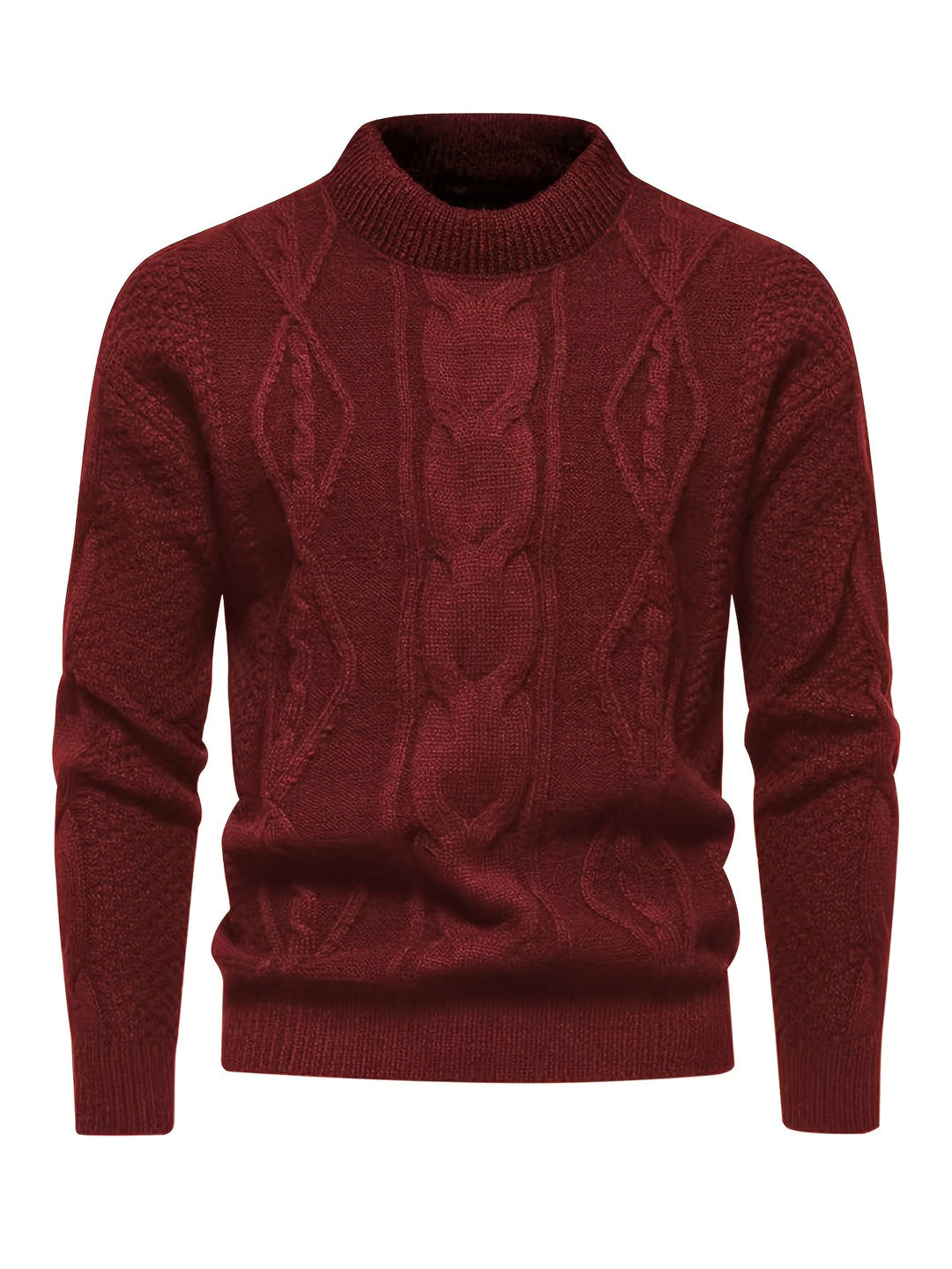 Kael - Suéter de punto trenzado con cuello semi alto