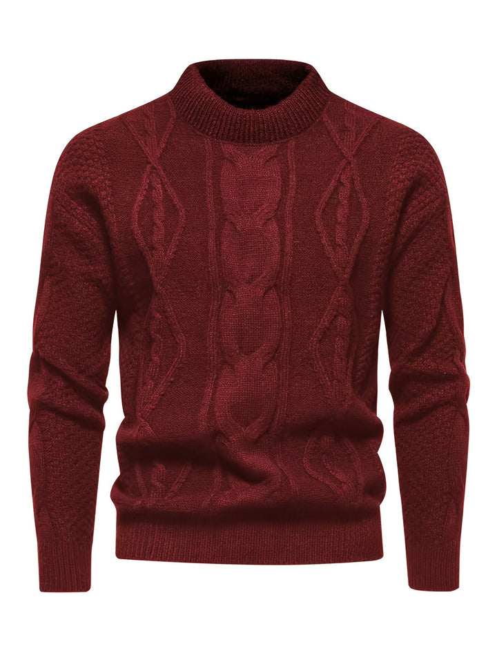 Kael - Suéter de punto trenzado con cuello semi alto