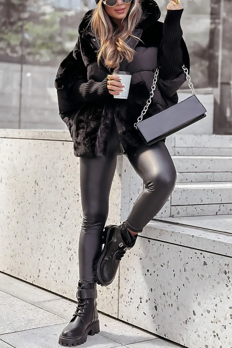 Audra - Chamarra de invierno acolchada con capucha