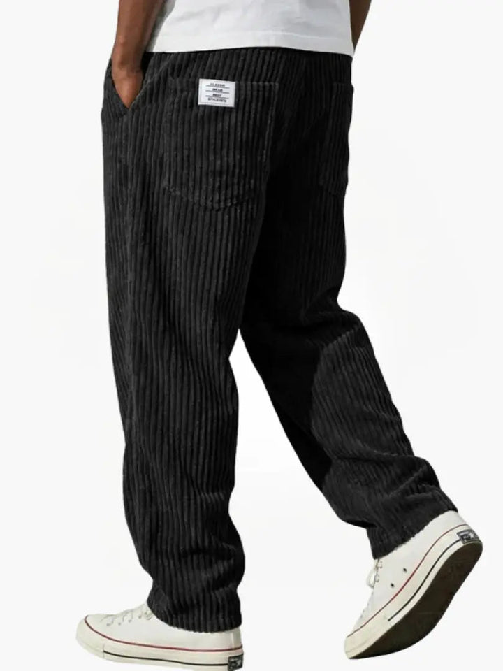 Faren - Pantalones texturizados con cordón de ajuste