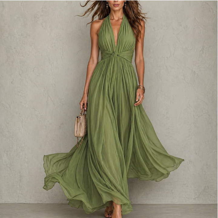 Olyra - Vestido largo de noche suave al tacto
