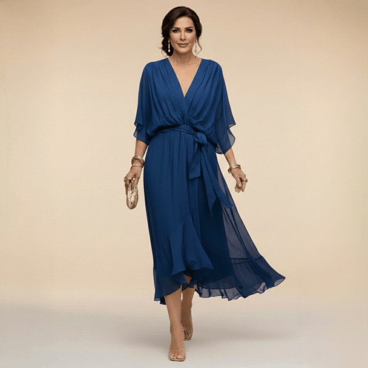 Mirabelle - Vestido vaporoso con escote en V