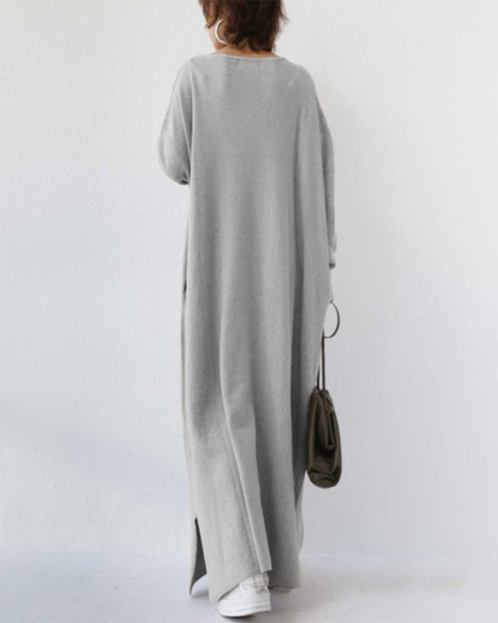 Eudora - Vestido con escote en V casual elegante