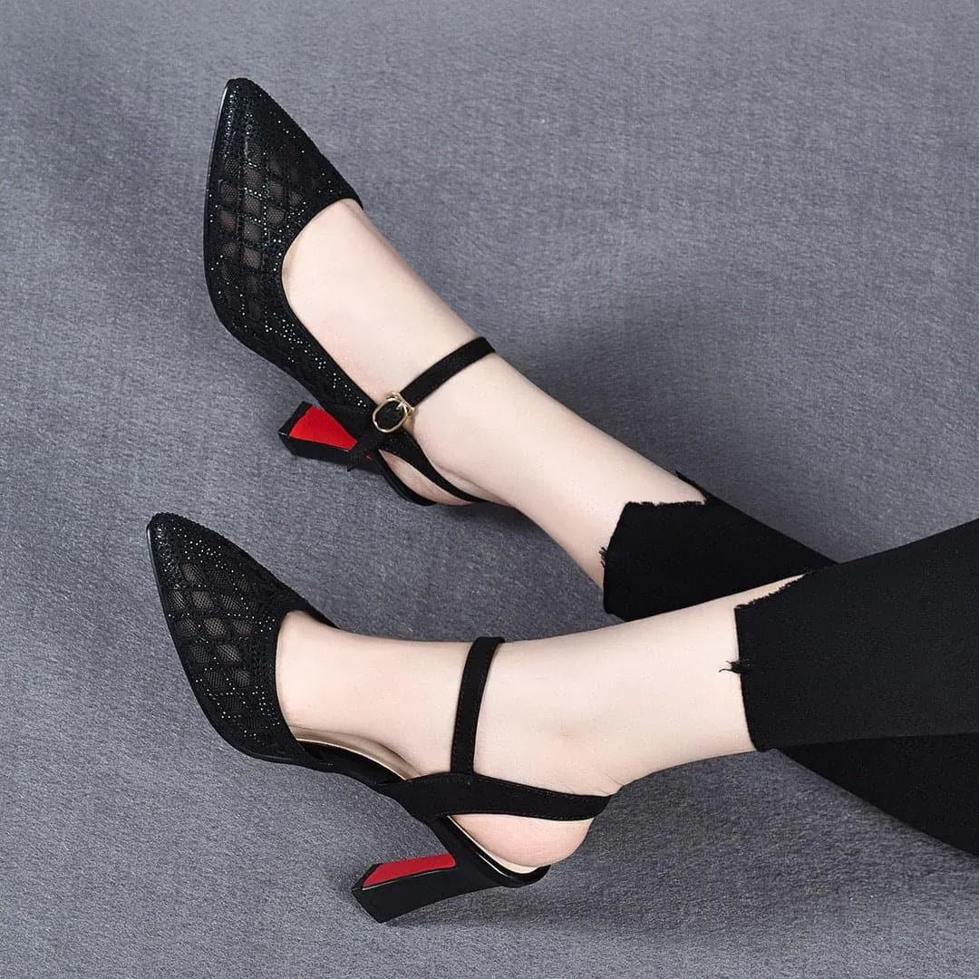 Delyse - Zapatos de tacón ancho premium