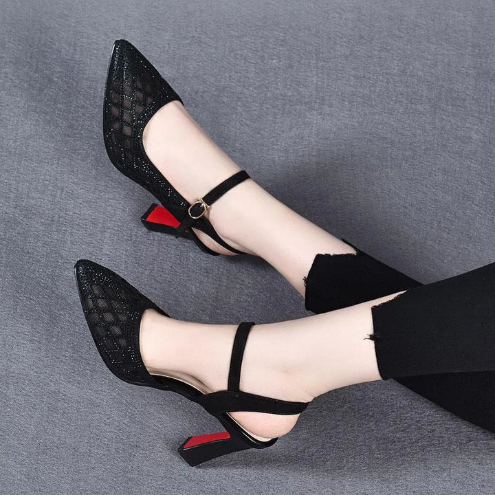Delyse - Zapatos de tacón ancho premium