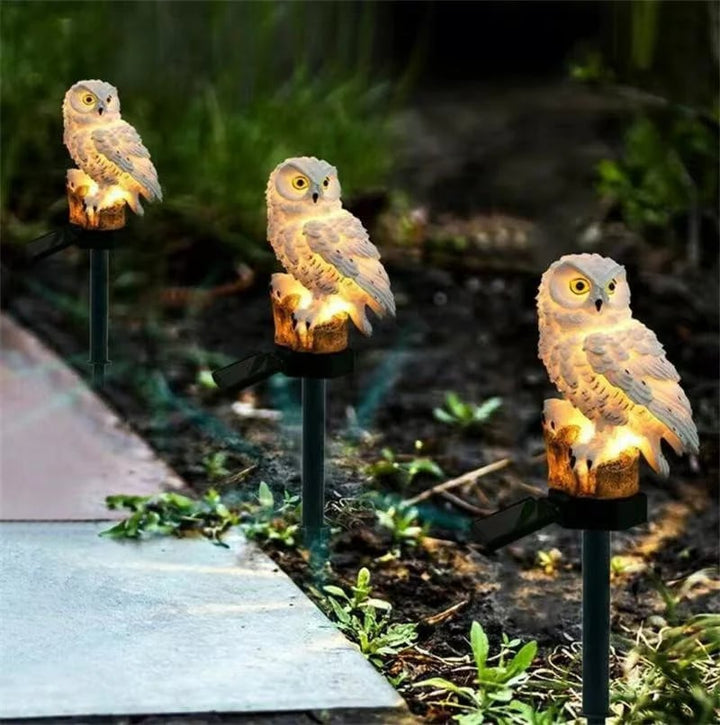 Amora - Lámpara decorativa para jardín con forma de búho