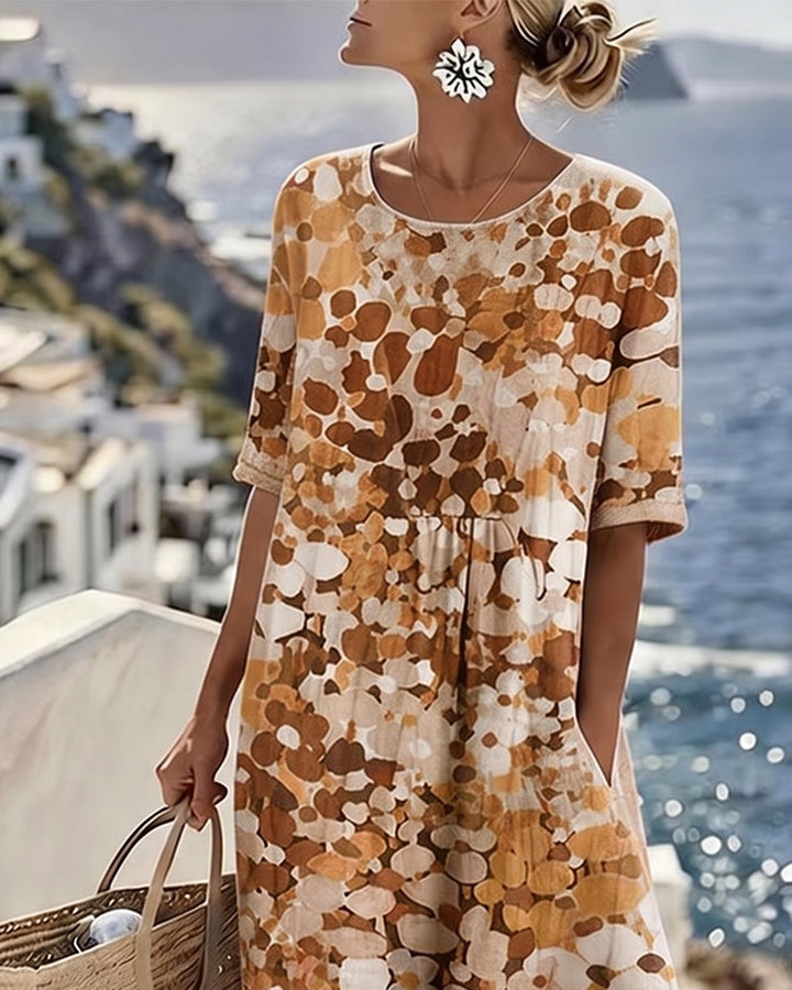 Adria - Vestido midi de corte en A de tacto suave