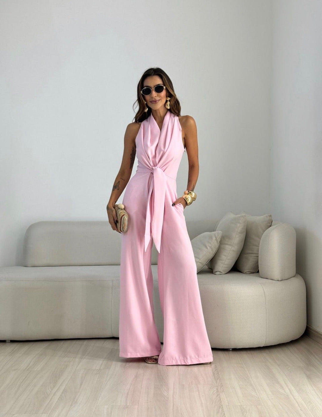 Ismerie - Jumpsuit fluido de pierna ancha