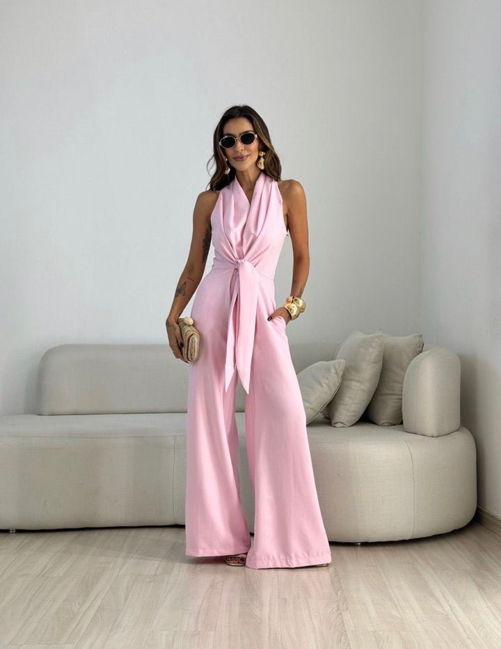 Ismerie - Jumpsuit fluido de pierna ancha